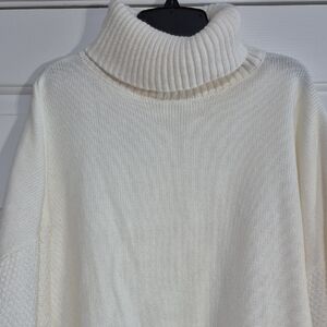 hanna nikole sweater womens 20W Cream Turtle Neck Pullover